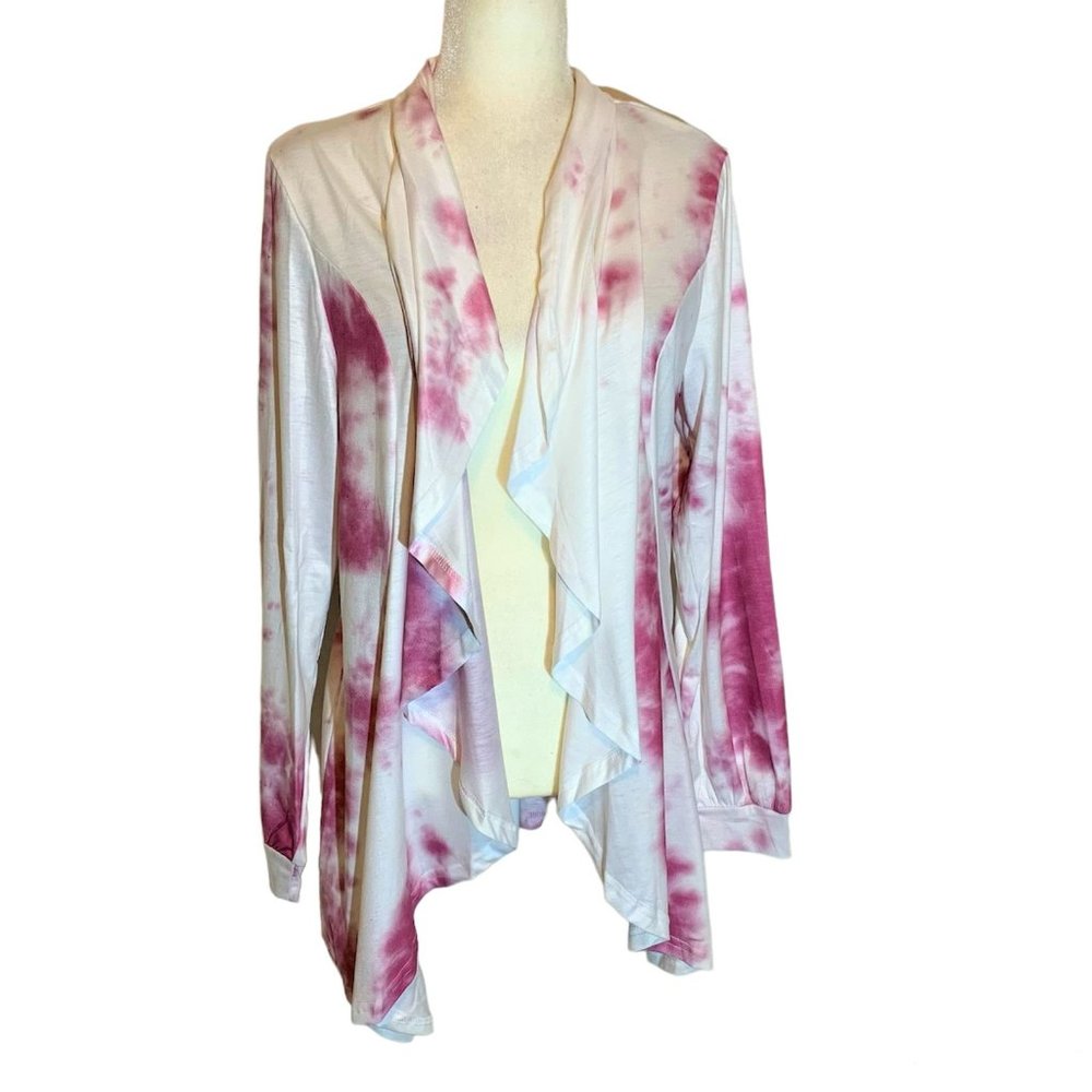 Stellah Tie Dyed, Open Front Cardigan. New With Tickets. Size Large